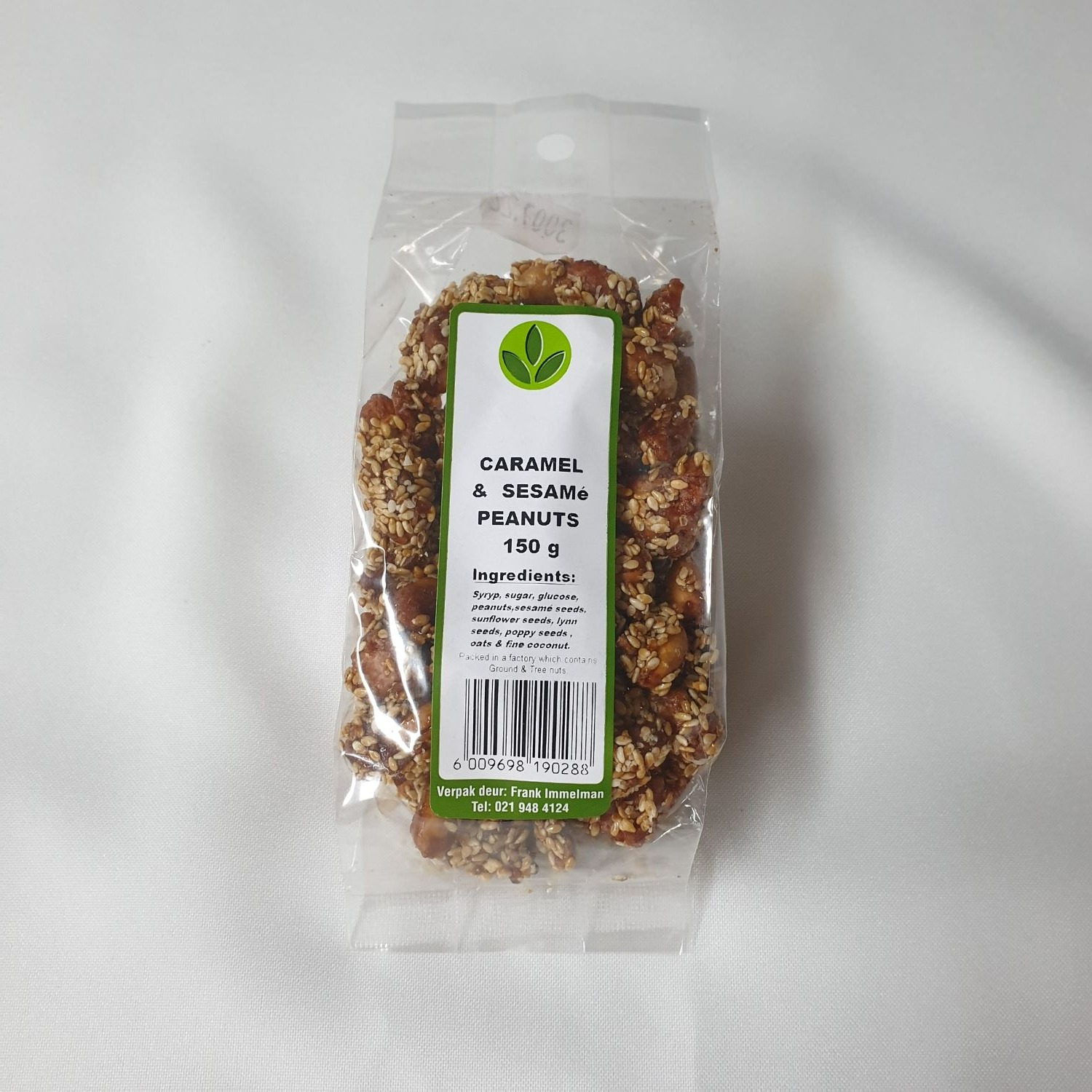 Frankimmelman Peanuts Caramel & Sesame 150g Agrimark