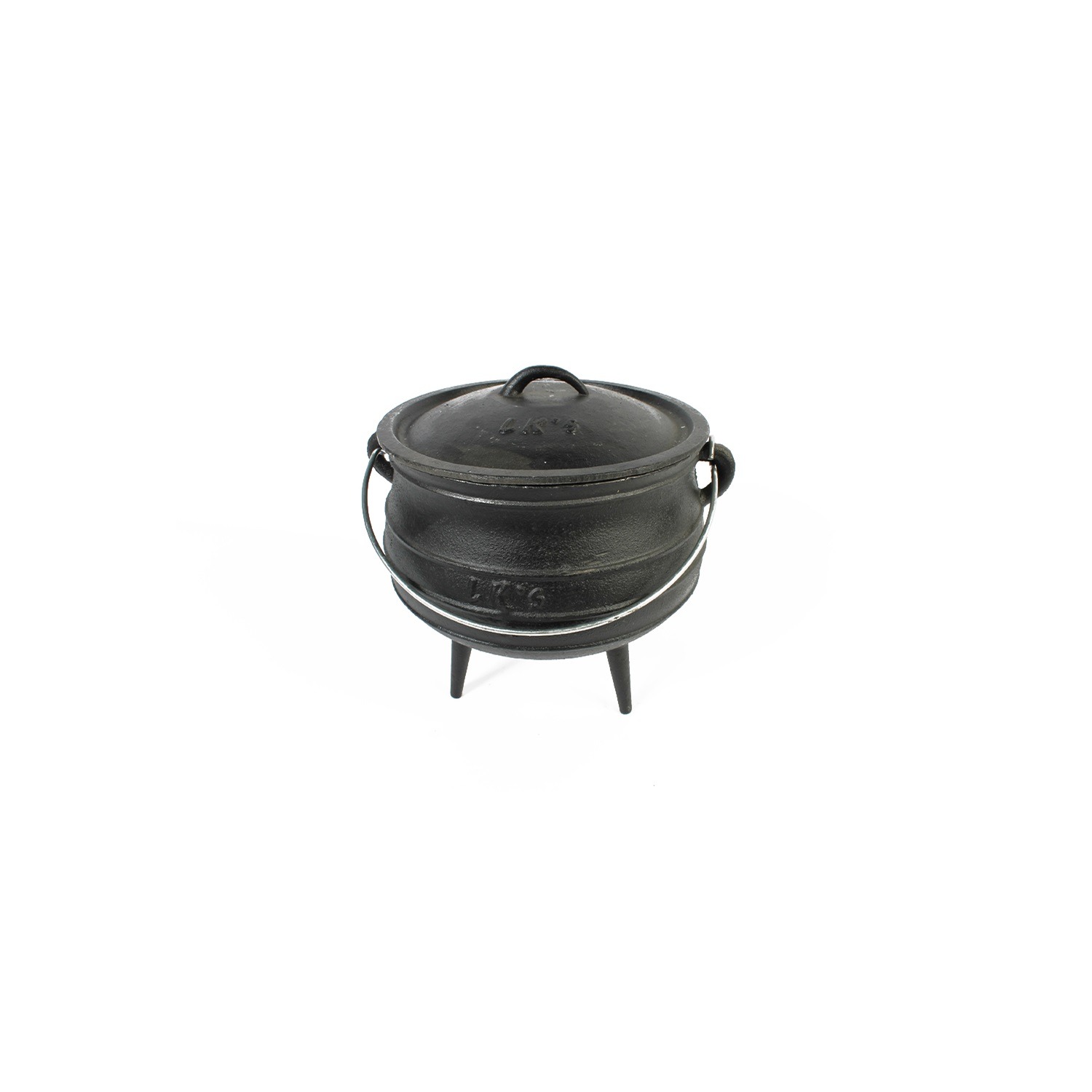 Potjie Pot #4 Three Leg Cast Iron Kettle-2.25 gal