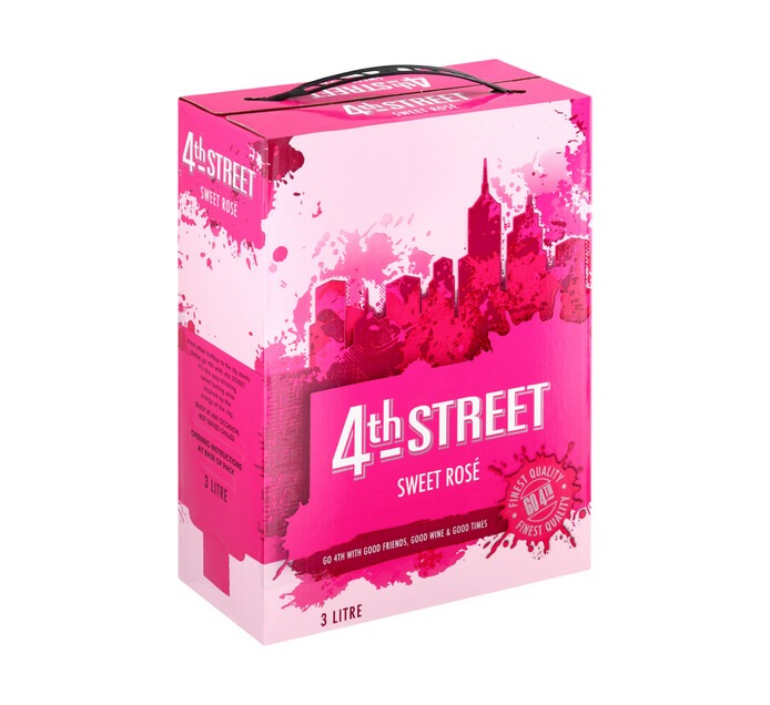 4th Street Natural Sweet Rose Wine 3L Agrimark