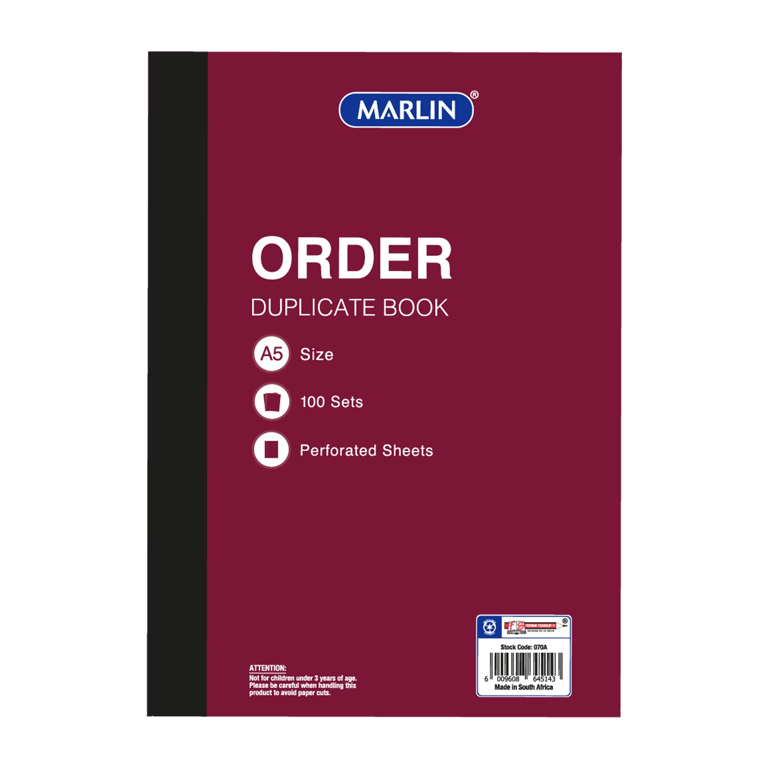 Marlin A5 Order Books 1's Agrimark