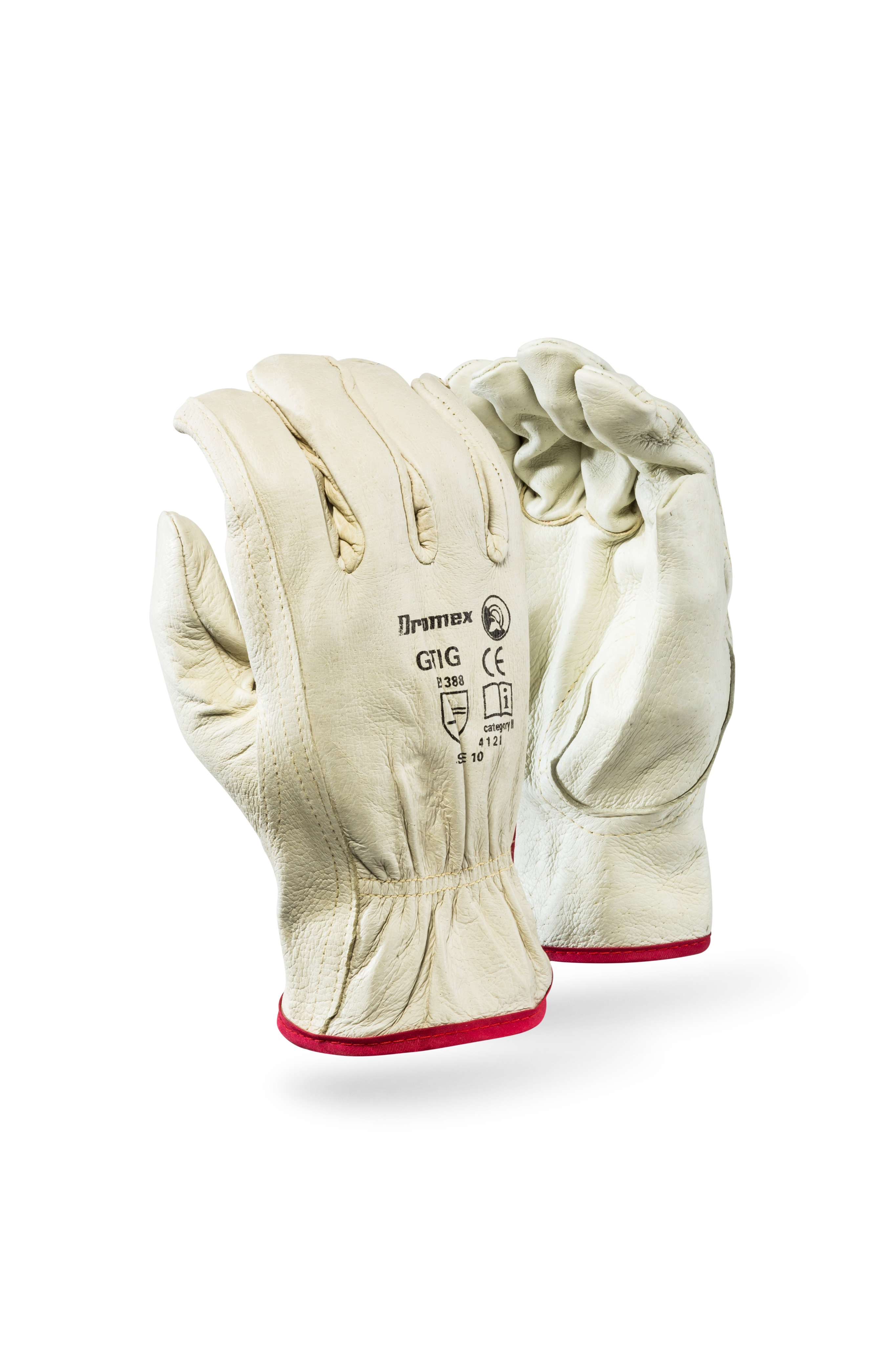 Dromex Gloves Pig Skin Red GTIG Agrimark