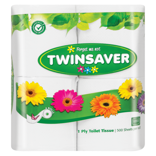 Twinsaver 1Ply Toilet Paper 4's Agrimark