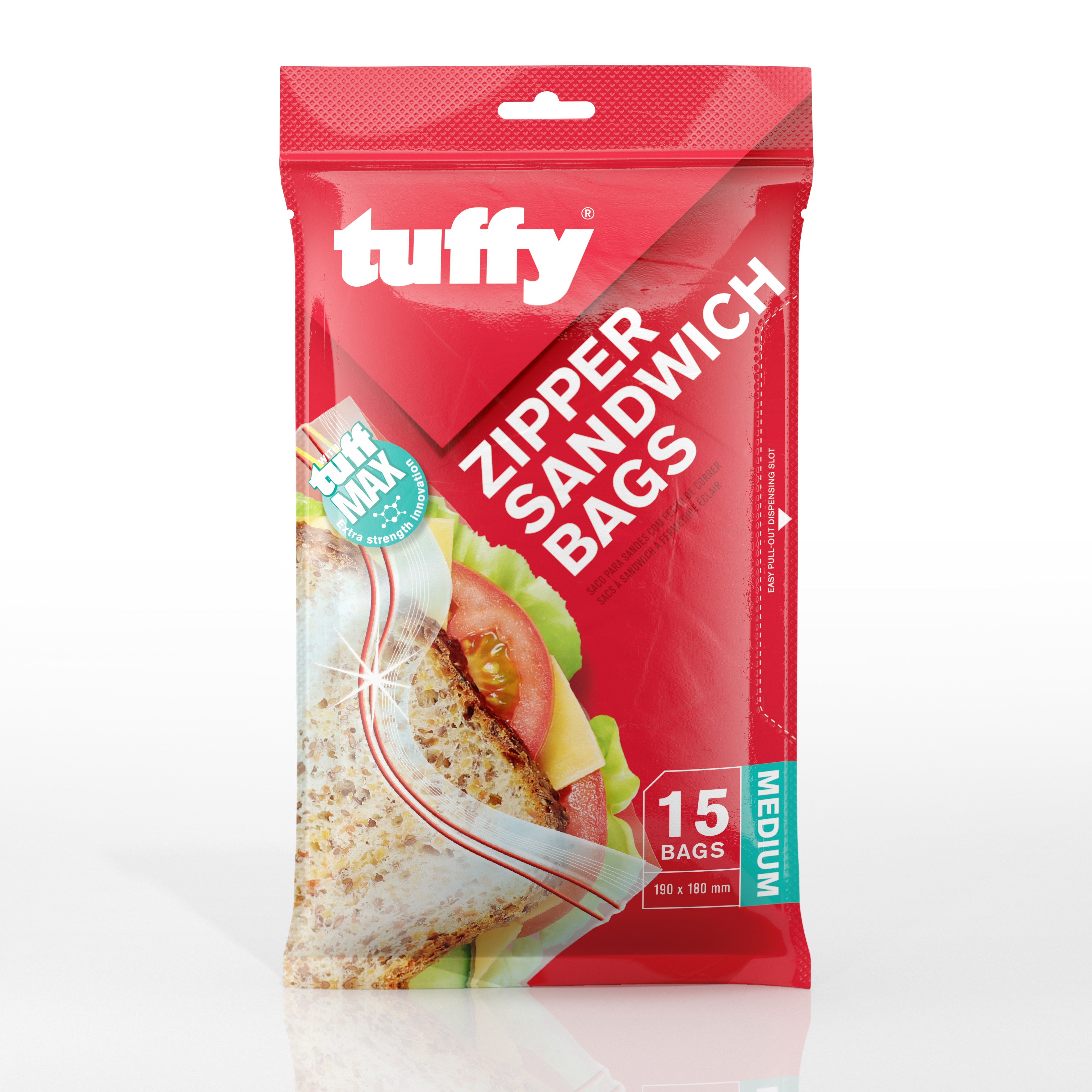 Tuffy Zipper Bags Sandwich Small 15's Agrimark