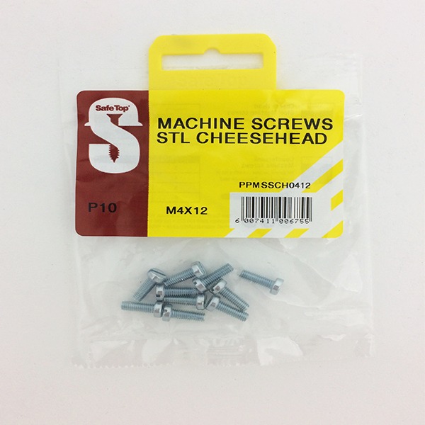 Galb Machine Screw Safetop Screw Machine HD Galv 4mm 10pk | Agrimark