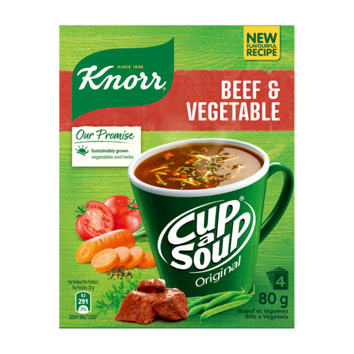 Knorr Cup A Soup Beef Veg 4's Agrimark