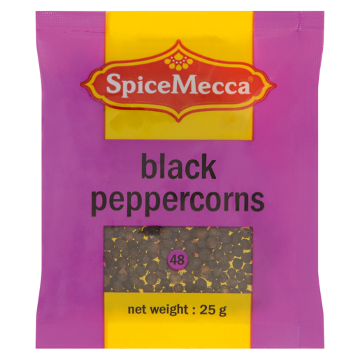 Spice Mecca Peppercorns Black 25g Agrimark