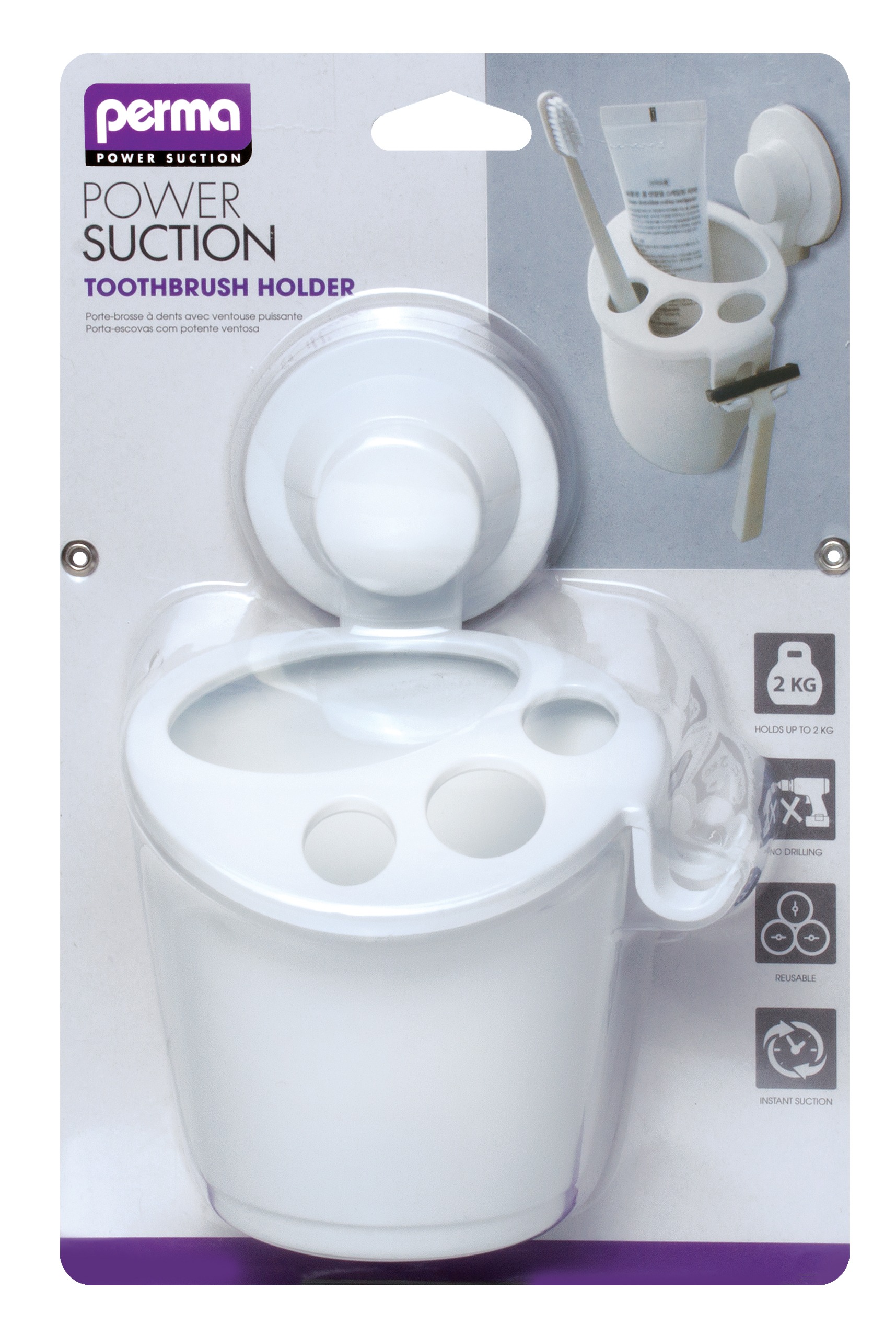 Perma Suction Toothbrush Holder B/c Agrimark