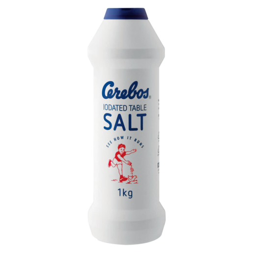 Cerebos Salt Iodated Table Flask 1kg Agrimark