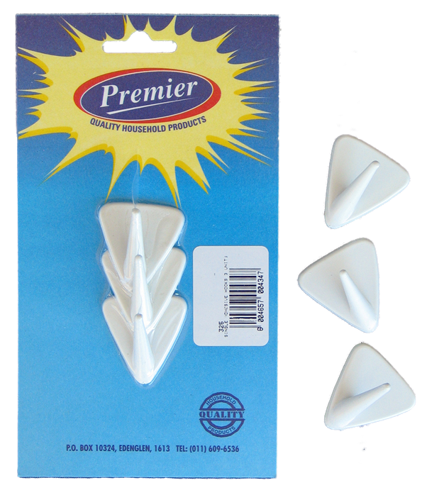 Premier Adhesive Hooks 3pk Each Agrimark