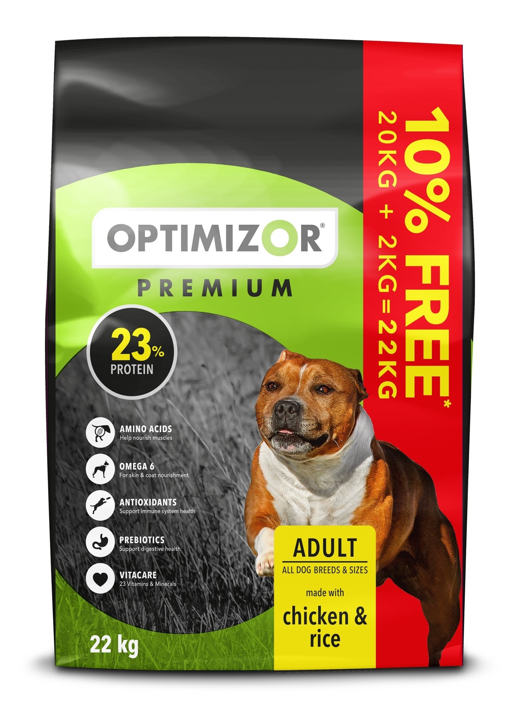 Optimizor Premium Dog Food 20kg + 10% Free | Agrimark