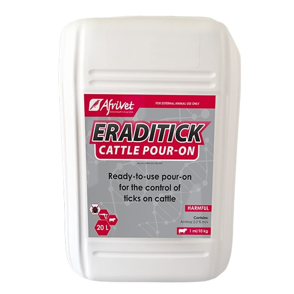 Afrivet Eraditick Cattle Pour On 20L Agrimark