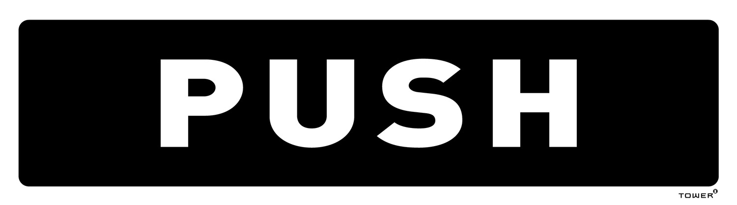 Tower ABS Push - Horizontal Sign 180x50mm | Agrimark