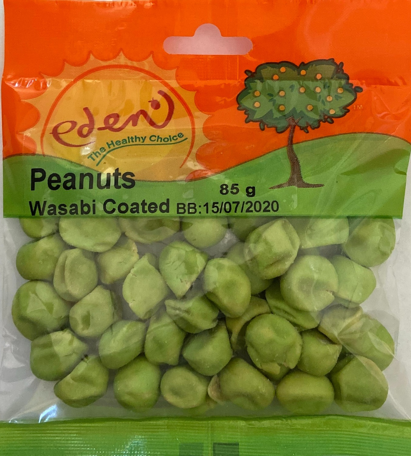 Eden Peanuts Wasabi Coated 85g Agrimark