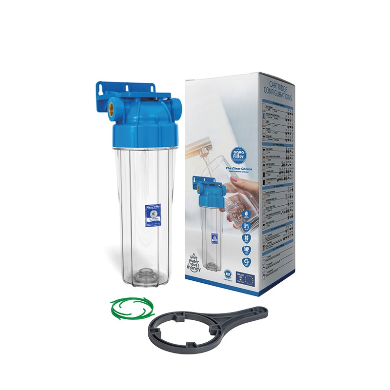 AquaFilter Single Filter Housing Clear 10in Agrimark