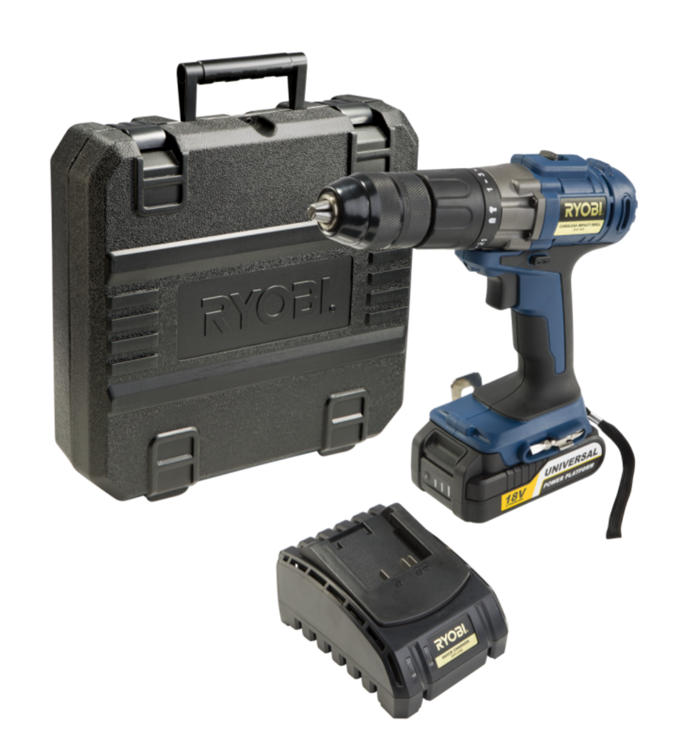 Ryobi Cordless Impact Drill Kit 18V LiIon Agrimark