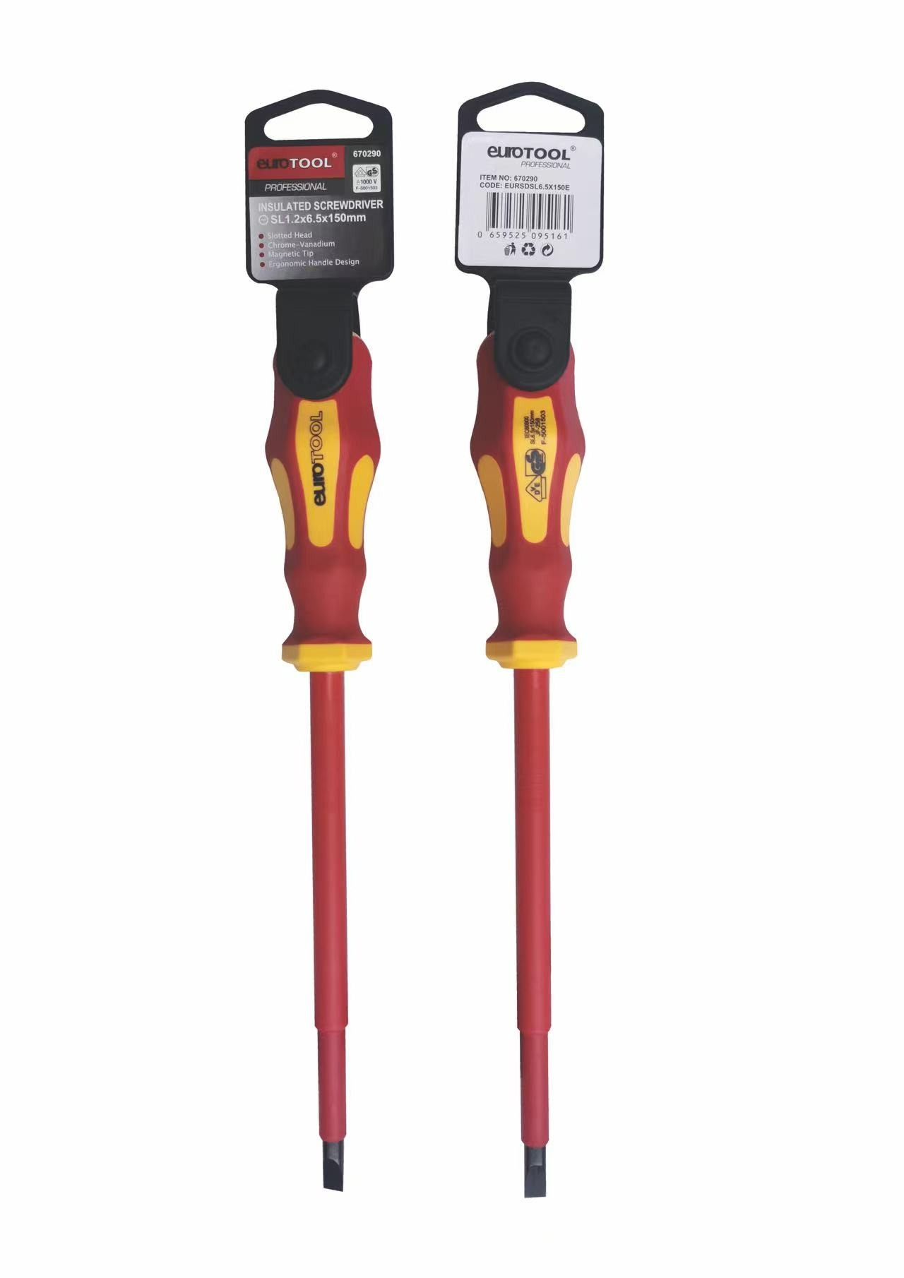 Eurotool Screwdriver SL 6.5x150 Elec Red1pc Agrimark