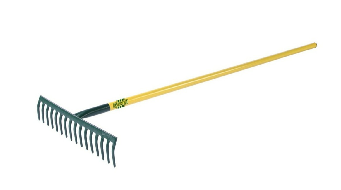 Lasher 16 teeth Steel Handle Garden Rake | Agrimark