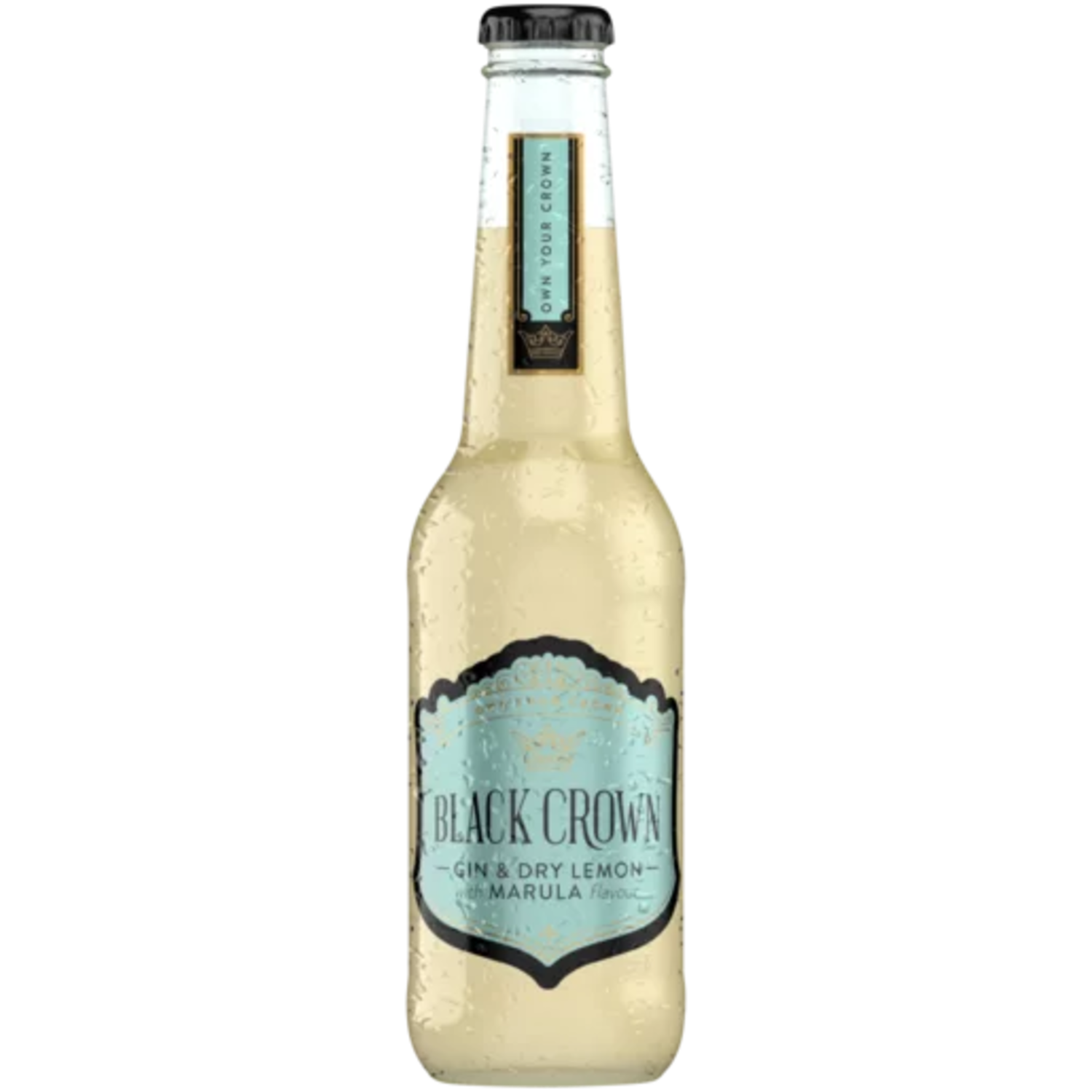 Black Crown Gin & Dry Lemon With Marula NRB 275ml Agrimark