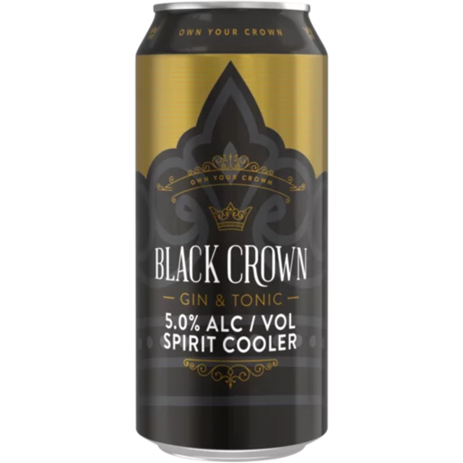 Black Crown Gin & Tonic Can 440ml Agrimark