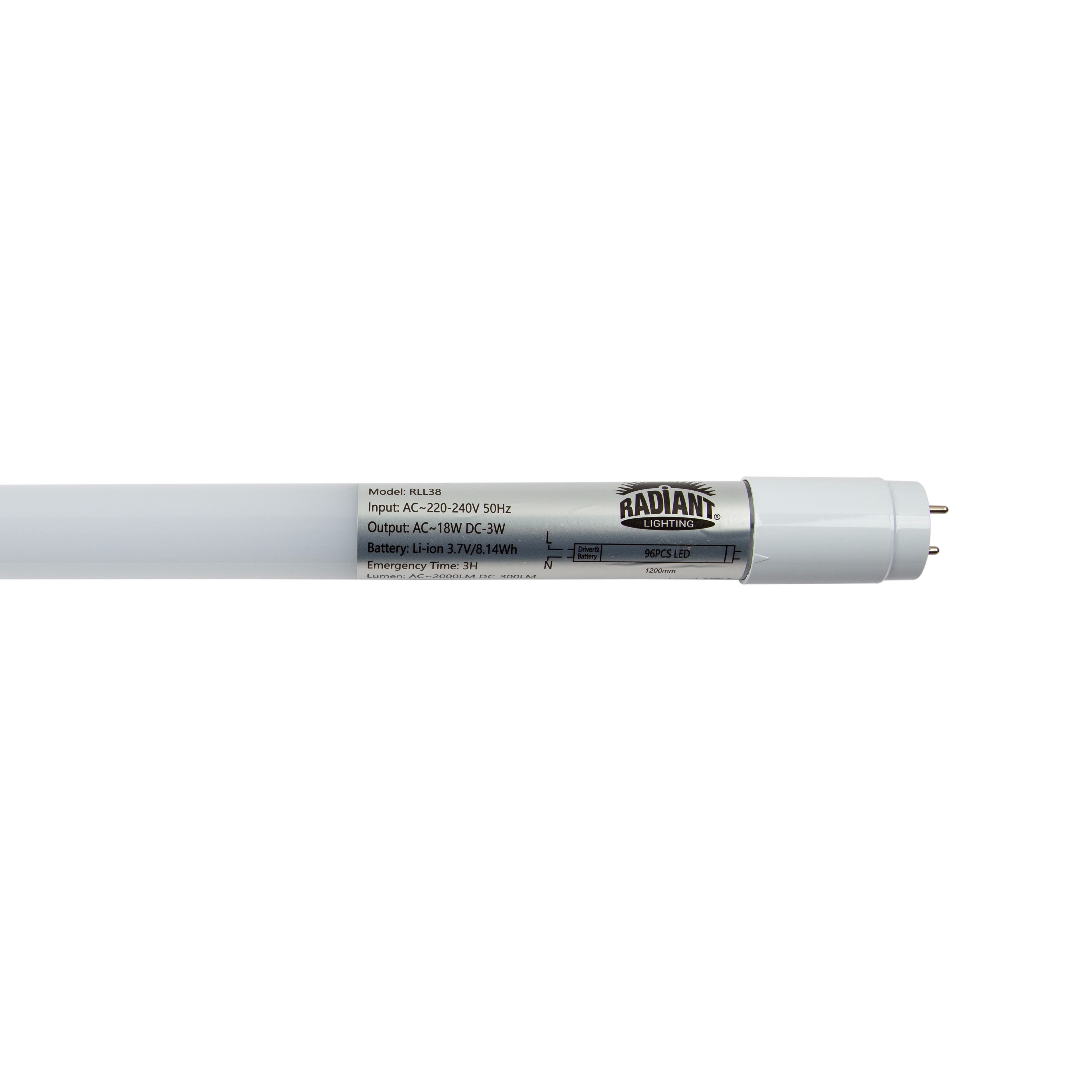 Radiant Led Rechar T8 Tube 18w 6500 1200 | Agrimark