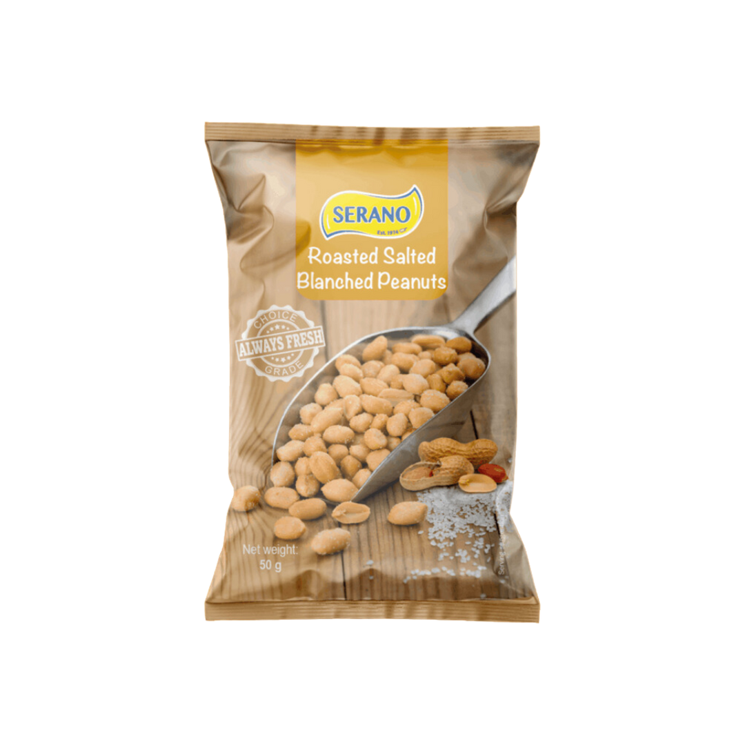 Mini Peanuts Serano Blanched Peanuts Mini 50g | Agrimark