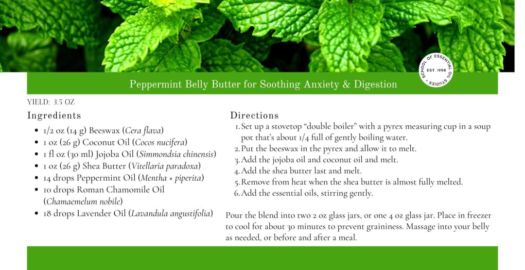 Peppermint Belly Butter for Soothing Anxiety & Digestion
