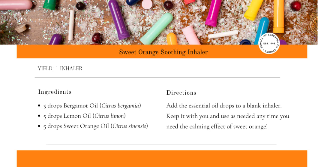 Sweet Orange Soothing Inhaler