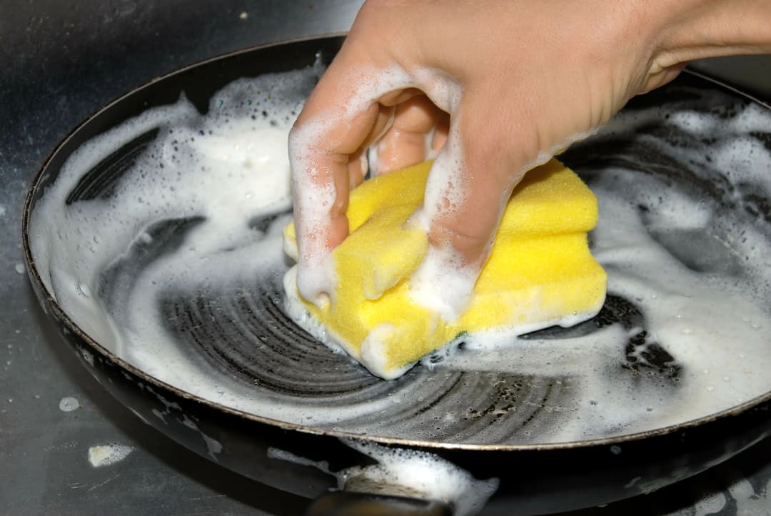 Clean Greasy Pots and Pans Naturally