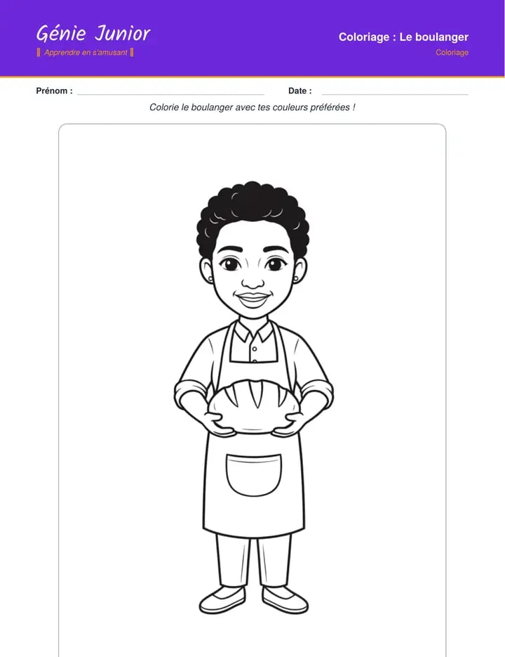 Fiche CI à CE2 : Coloriage · les métiers