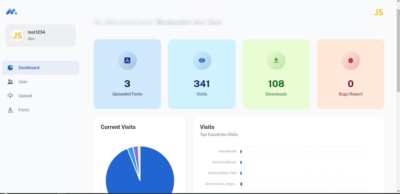 ArkanFont Dashboard