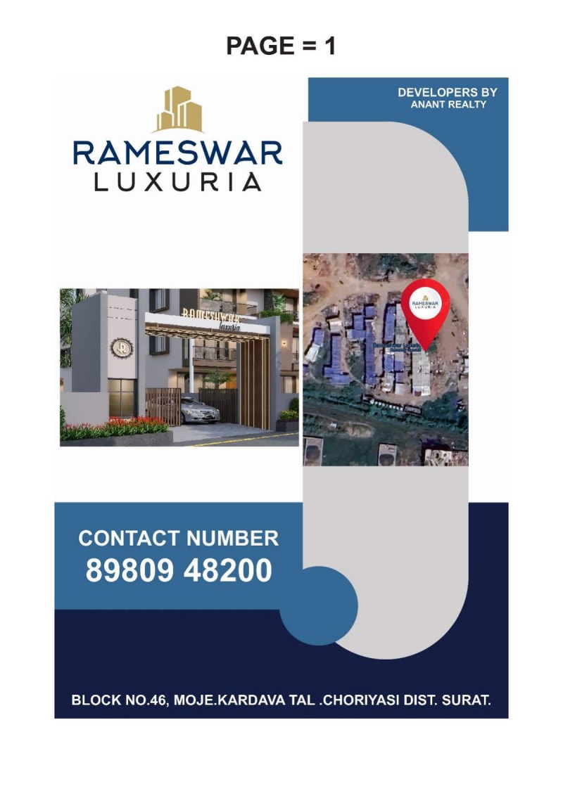 RAMESHWAR LUXURIA - Image 1 RAMESHWAR LUXURIA - Image 1 - Plotted Development in Surat