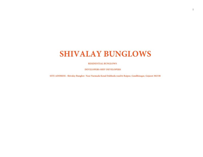 SHIVALAY BUNGLOWS - Image 1 - Residential/Group Housing in Gandhinagar