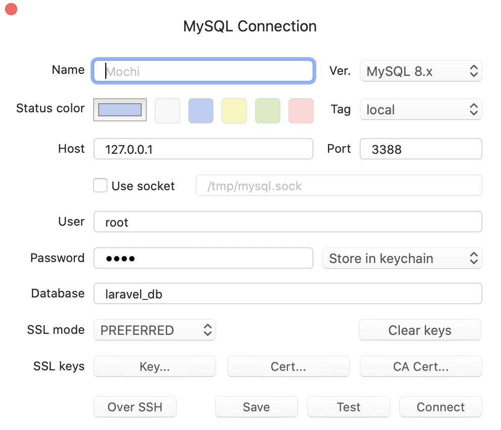 tableplus connect to docker container