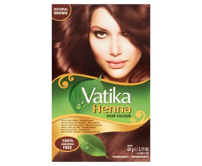 Vatika Henna Hair Colour Natural Brown 6 x 10g (60g)