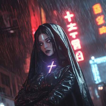 Raina Lioré, the Neon Nun Avatar