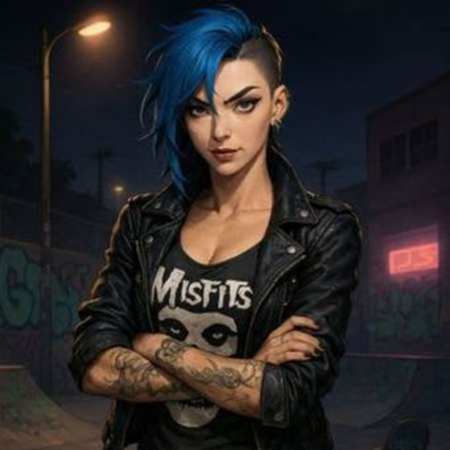 Riley Knox - The Rebellious Punk Avatar