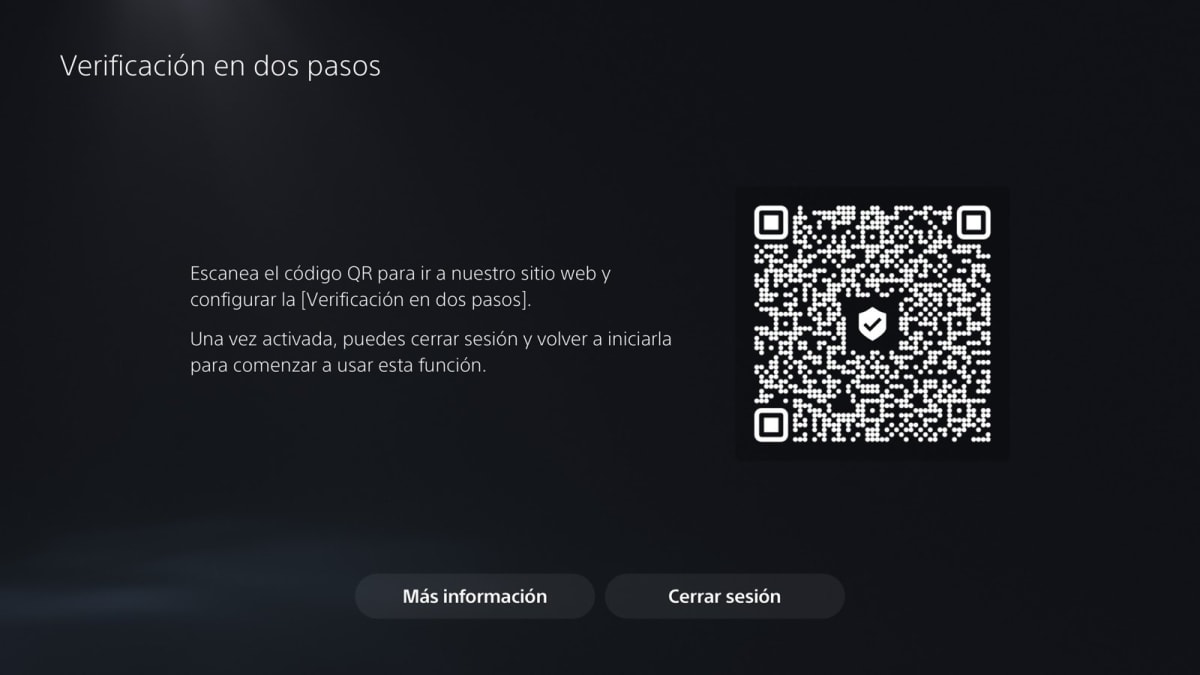 La PS5 te muestra un QR para terminar la configuraci&oacute;n desde el celular