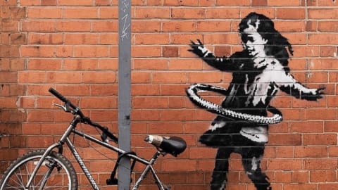 Banksy-művek egy bevásárlóközpontban