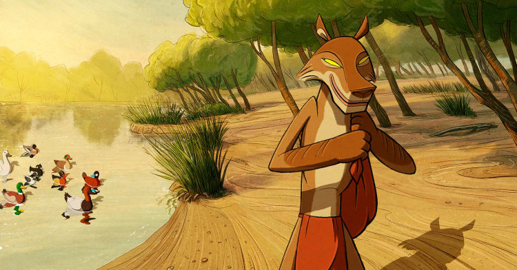 Jelenet Gauder Áron Kojot négy lelke című filmjéből, ami 2023-ban elnyerte az annecy-i zsűri díját (forrás: Friss Hús)