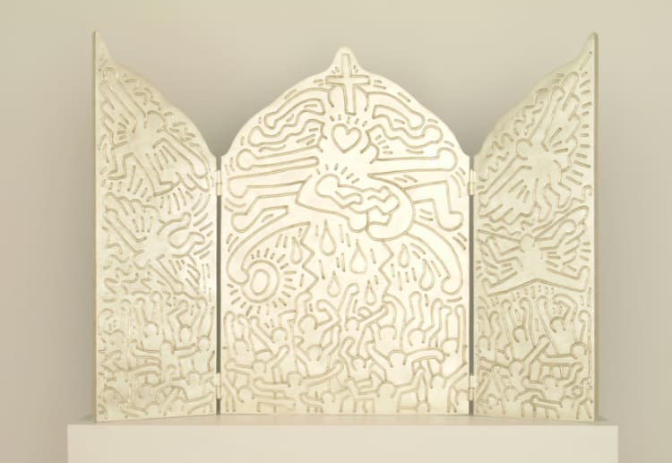 Keith Haring: Szárnyasoltár, 1990 (forrás: Ludwig Múzeum)