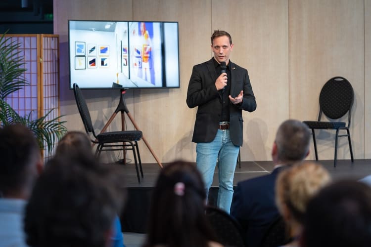 Balogh Máté András az idei Perspektíva Mentorprogram nyitóeseményén (fotó: Pixolar Photography)