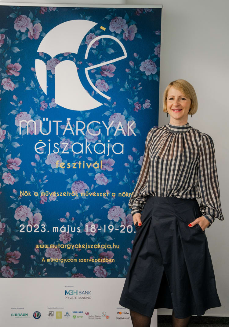 Kollmann Szilvia a 2023-as Műtárgyak Éjszakája Fesztiválon