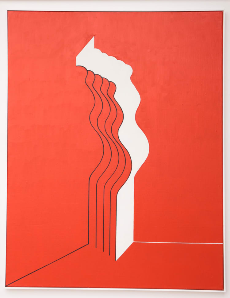 Deim Pál: Kinyílt tér, 2006, vászon, akril, 100 x 70 cm (forrás: Vass László)