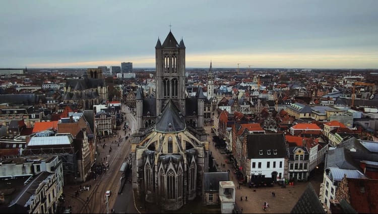 Gent madártávlatból (forrás: Visit Gent)