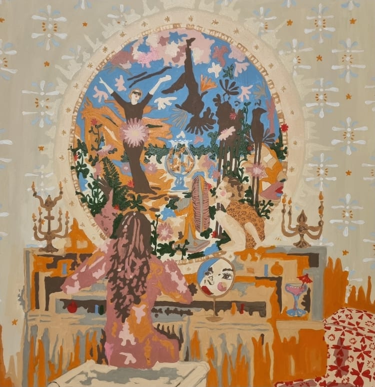 Erdei Anna: Manifestation, 2023, akril, vászon, 120 x 120 cm (forrás Fine Art Rent)