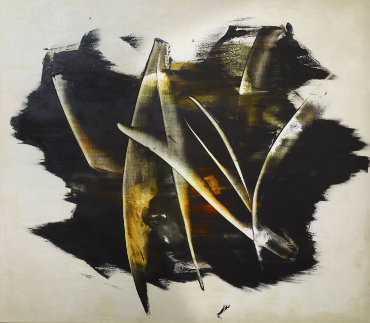 Reigl Judit: Felhasítva, 1961, olaj, vászon, 175 x 200 cm (forrás: Horn Péter)
