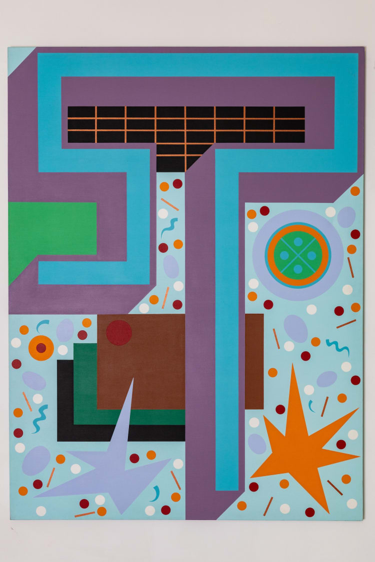 Bak Imre: Charleston, 1987, akril, vászon, 200 x 150 cm (forrás: Einspach &amp; Czapolai Fine Art)