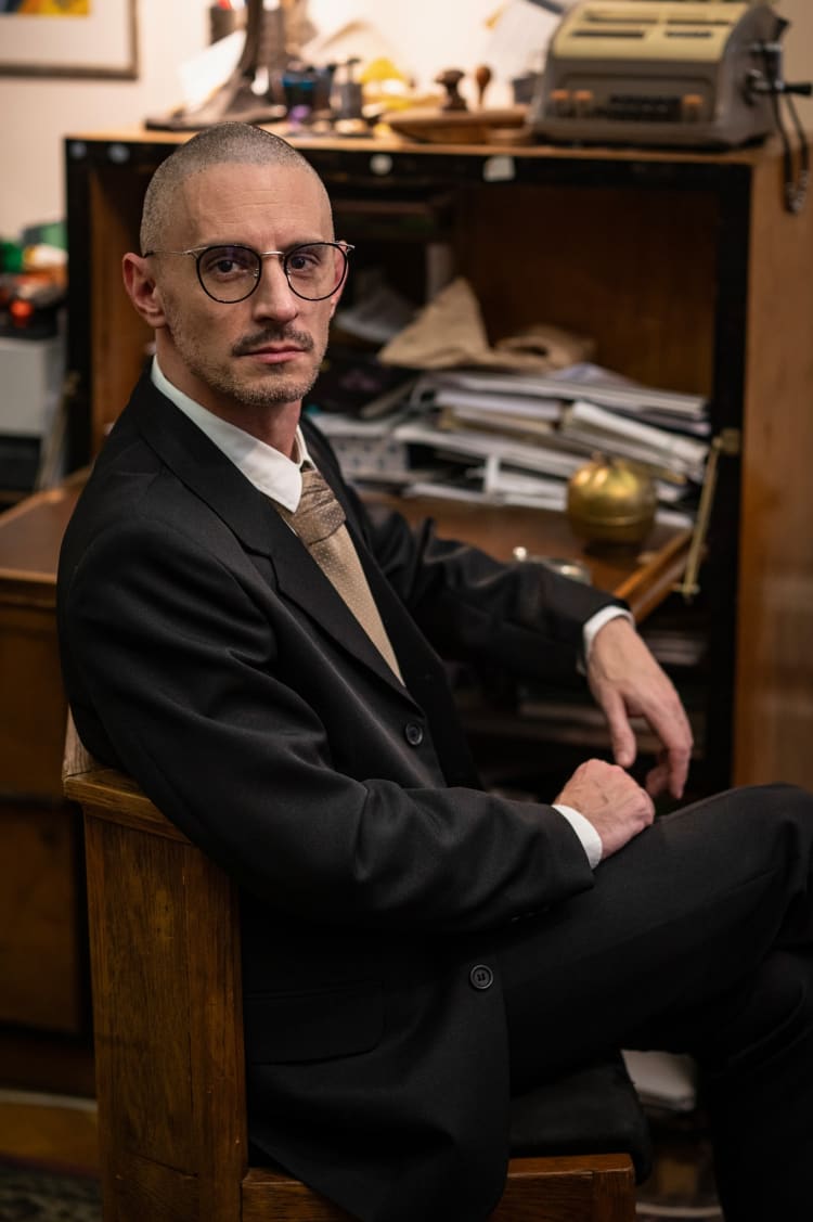 Vágó István Györgyként a Goldberger, a textilkirály című darabban (fotó: Győrfy-Forgács Bea)