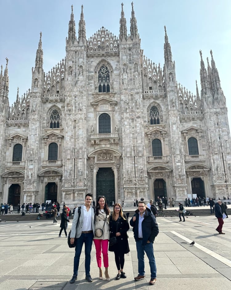 A Loricatus csapata Milánóban (forrás: a Loricatus Facebook-oldala)