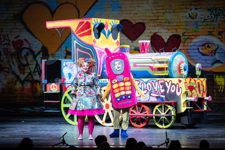 Jelenet A telefon című vígoperából (fotó: Berecz Valter / Magyar Állami Operaház)